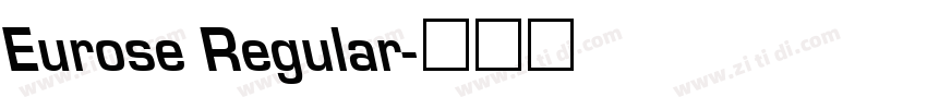 Eurose Regular字体转换